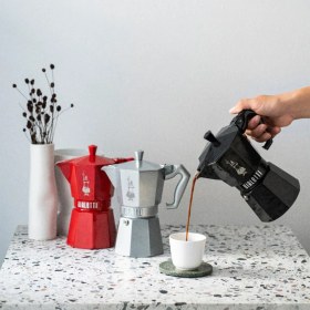 Resim Bialetti Express Excl Siyah 6 Cup Moka Pot 