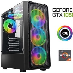 Resim Xsr553 Ryzen 5 5600 16GB Ram 256GB M.2 NVMe SSD 4GB GTX1050 Ti Ekran Kartı Oyun Bilgisayarı 