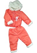 Resim Kapüşonlu Içi Wellsoft Ikili Kız Bebek Montu TX2E286030173 