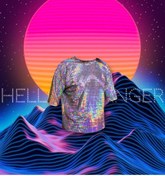 Resim Hello Stranger Parlak T-shirt Disko Topu Hologram 