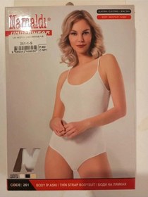 Resim Namaldı Kadın Likralı İp Askılı Kancalı Body 261 - 6 Adet 001 