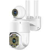 Resim Çift Lens PTZ Wifi güvenlik IP kamera hızlı Dome açık otomatik izleme gece görüşlü 