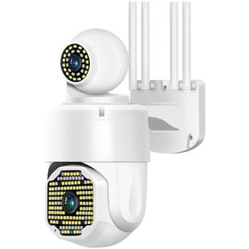 Resim Çift Lens PTZ Wifi güvenlik IP kamera hızlı Dome açık otomatik izleme gece görüşlü 