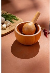Resim Emsan Rustik Bambu Havan Yuvarlak 