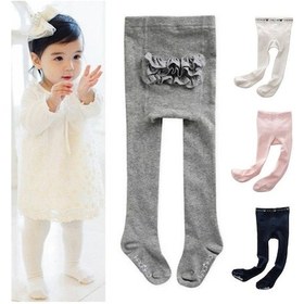 Resim Beyaz Kız Bebek Çorap Pamuk Tayt Külotlu Bebe Külotlu Çorap Pp Alt Sevimli Pantolon Beyaz 