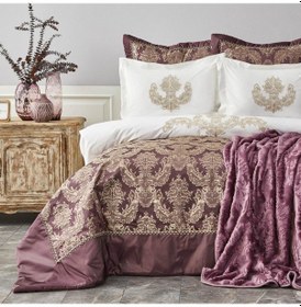 Resim Karaca Home Helena Mürdüm 10 Parça Çeyiz Seti Mürdüm 