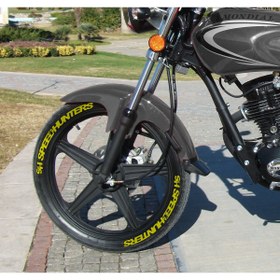 Resim Performance Stickers SpeedHunters Motorsiklet Lastik Stickeri Mondial Falcon Uyumlu 8 adet Lastik Yazısı 15-21 İnç uyumlu 
