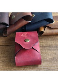 Resim Sumerian Leather Craft Deri Sigara Kılıfı Kırmızı 