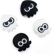 Resim WISHAVEN Joycon Thumb Grip Caps, Splatoon Nintendo Switch ile Uyumlu, Yumuşak Silikon Joystick Kılıfı, Nintendo Switch/OLED/Lite Controller için, 4 ADET - Kalamar ve Ahtapot (Siyah ve Beyaz) 