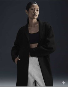 Resim Nike Tech Fleece Oversized Duster Jacket Siyah Kadın Uzun Trenckot BOL KALIP (Blue Sportwear 