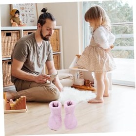 Resim NOLITOY 1çift Usb Şarjlı Isıtmalı Ayakkabılar Kış İçin Yumuşak Elektrikli Isıtıcı Terlikler Soğuk Havalarda Ayaklarınızı Sıcak Tutun Konforlu Peluş Tasarım Anti-kayma 