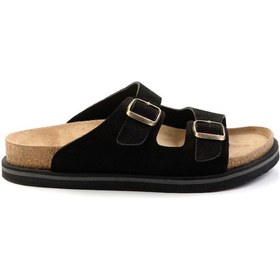 Resim Siyah Leather Erkek Terlik E04801198002 Siyah 