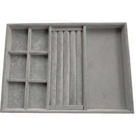 Resim Yerli Yerli Süet Gri Yüzük-küpe-bileklik-kolye Takı Kutusu Aydındecor Çok Renkli 