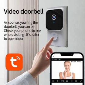 Resim Ucuzcu Market Kablosuz Wifi Kapı Zili (Cep Telefon İle Uzaktan İzleme + Çift Yönlü Ses) 