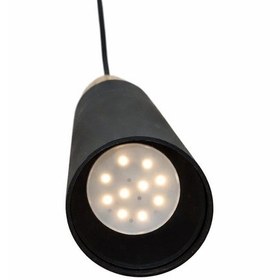 Resim Masif Ahşap & Metal Üçlü Spot Sarkıt Aydınlatma Modern Silindir Tasarım Ahşap - Siyah 