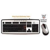 Resim A4 Tech Kl-2350D Gümüş Siyah Q Tr Ps-2 Kablolu Set 