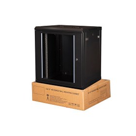 Resim Lande 12U 19" 600x450 MM Demonte Duvar Tipi Rack Kabinet - Siyah 