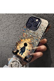 Resim PATTERNOVA Tecno Spark 40 Uyumlu Yıldızlı Gökyüzü Çocuk ve Köpek Kılıf, Huzur Veren Hava 