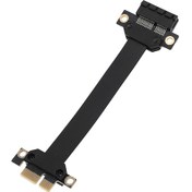 Resim Geeroyoo Pcıe X1 Gen3.0 8gbps Hızlı Veri Transfer Kablosu - Ses Kartı, Ağ Kartı, Grafik Kartı İçin 40cm Esnek Genişletici Kablosu 