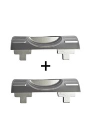 Resim ongu home Çamaşır Sepeti Iki Bölmeli Kirli Sepeti Ikili Çöp Kovası Için Motek Uyumlu Açma Kapama Butonu 2 Adet 