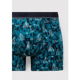 Resim Mavi Baskılı Lacivert Boxer 0912228-32184 