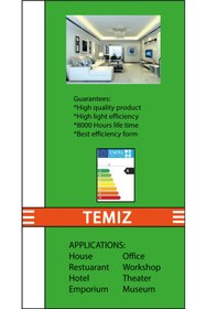 Resim Temiz TEMİZ Spiral Günışığı Enerji Tasarruflu Ampul 