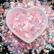 Resim 10g Glitter Sequin Mix - Yıldız, Kalp, Nokta ve Kelebek Şekilleri Canlı Renklerde DIY El Sanatları, Tırnak Sanatı ve Düğün Süslemeleri için, Konfeti Sequins 