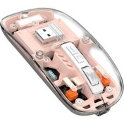 Resim Nomker GTX Jaculus 10.4 " Uyumlu Şeffaf Tasarım Sessiz Kablosuz Mouse 