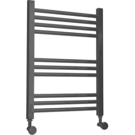 Resim Şimaş Havlupan 400 x 1000 Antrasit 14 Borulu Havlupan + 2 Adet Radyatör Vanası Antrasit 