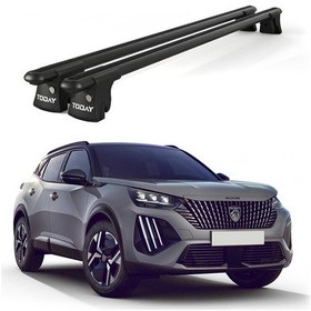 Resim Trio-ıı Peugeot 2008 2013 Ve Sonrası Uyumlu Siyah Kilitli Ara Atkı 135cm Port Bagaj Tavan Barı 