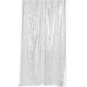 Youtek Parlak Pullu Kumaş - 1.3x2m Dekorasyon, Perde Ve Dıy Kumaşı Gümüş Gümüş