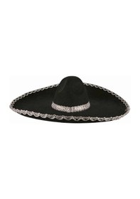 Resim Mey İthalat Sombrero Meksika Şapkası Mariachi Gümüş Şeritli Yetişkin Boy Diğer 