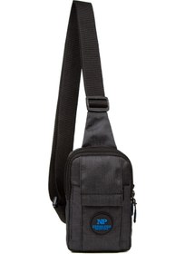 Resim Newish Polo Erkek Suya Dayanıklı Keten Kumaş Telefon Bölmeli Mini Omuz Çantası Çapraz Çanta Günlük Siyah Renk 