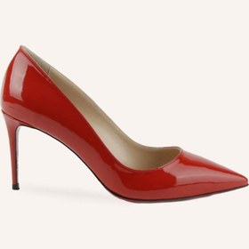 Resim Marcatelli Kırmızı Rugan Deri Mini Stiletto 