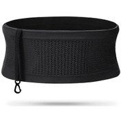 Resim Gajeena Siyah L Beden Nylon-polyester Spor Bel Çantası: Nefes Alıcı, Kayma Engellici, 360 Açılışlı, Koşu-seyahat-aktivite İçin Çok Fonksiyonlu Siyah 