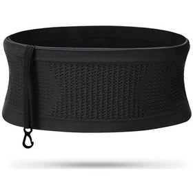 Resim Gajeena Siyah L Beden Nylon-polyester Spor Bel Çantası: Nefes Alıcı, Kayma Engellici, 360 Açılışlı, Koşu-seyahat-aktivite İçin Çok Fonksiyonlu Siyah 