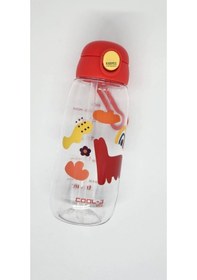 Resim Gıpta Cool-J Medium 600 Ml Sarı-Kırmızı Kilitli Tritan K7550 Matara 