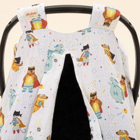 Resim Puset Örtüsü - Tek Taraflı - Süper Kahramanlar 