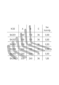 Resim Beşel Ba304sy Raf Altı Lüx Siyah 190x260 Mm - 4'lü Paket Siyah 