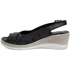 Resim Mammamia D24ys-1390 Kadın Dolgu Topuk Sandalet Siyah-siyah Siyah 