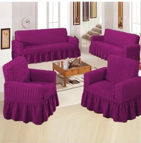 Resim StarMall Bürümcük Koltuk Örtüsü, Çekyat, Berjer Kılıfı 3311 Takım Mor 