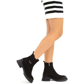 Resim Tamer Tanca Kadın Hakiki Deri Siyah Nubuk Casual Bot 599 2300 Bn Bot Sk22/23 Sıyah Nbk Siyah 