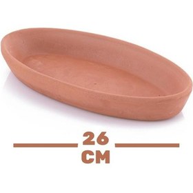 Resim Elizi Çömlekleri 2 Adet Toprak Kayık Kase, Kayık Güveç Fırın Kabı 2 Li Set Orta Boy 26x14cm Toprak 