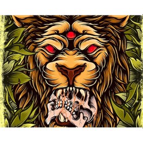 Resim Buffalo Bandana Lion Siyah 