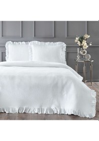 Resim Linens Bsp Çift Kişilik Yatak Örtüsü Seti Beyaz 