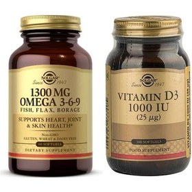 Resim Solgar Efa 1300 Mg Omega 3-6-9 60 Softgel Solgar Vitamin D3 1000 