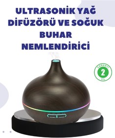 Resim shopwave Uçucu Yağ Uyumlu Renkli LED Işıklı Nemlendirici 