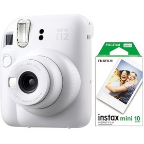 Resim Fujifilm Instax Mini 12 Fotoğraf Makinesi + 10'lu Mini Film Beyaz 