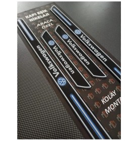 Resim Volkswagen Golf Piano Black Kapı Eşiği 4'lü Set 