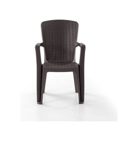 Resim Side 4'lü Rattan Sandalye Kahve Kahve 